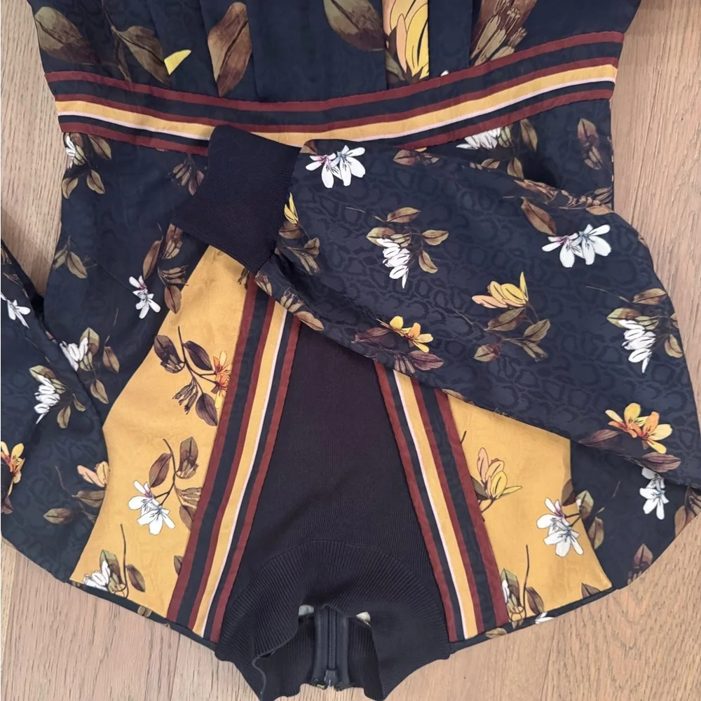 Ted Baker Floral Navy and Yellow Dress size 2 - Picture 6 of 9